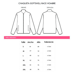 Chaqueta Softshell Race Hombre