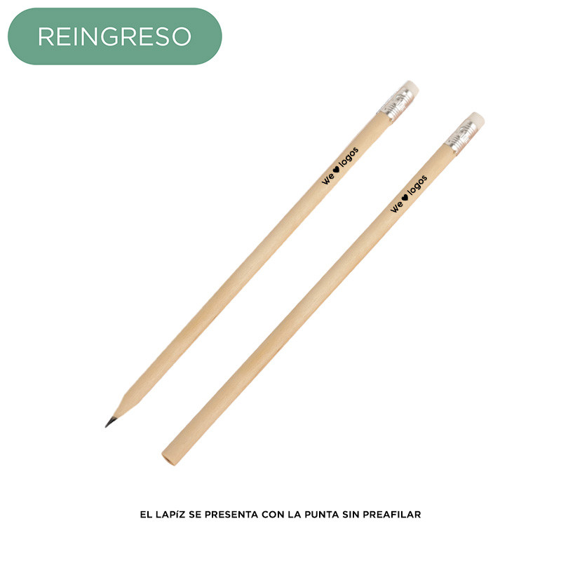 Lapiz Grafito Negro Con Goma