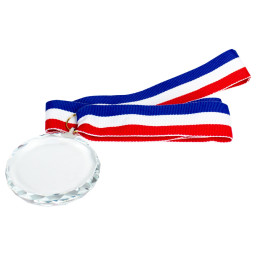 Imagen Alternativa Medalla Cristal Diamond con Cinta Tricolor 4