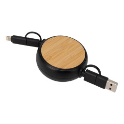 Imagen Alternativa Connect Multicargador Retráctil 4 en 1 de Abs/Bamboo 5