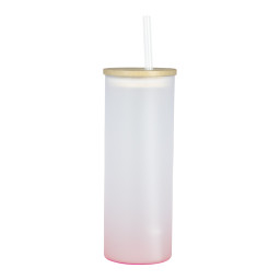 Imagen Alternativa Botella Vidrio Borosilicato Sublimación, Tapa Bamboo 500Cc 8