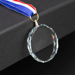 Imagen Alternativa Medalla Cristal Diamond con Cinta Tricolor 1