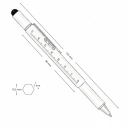 Imagen Alternativa Bolígrafo Mindo con Regla y Destornilladores 6