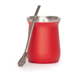 Imagen Alternativa Vaso Térmico Metálico Mate 300Ml. con Bombilla 14