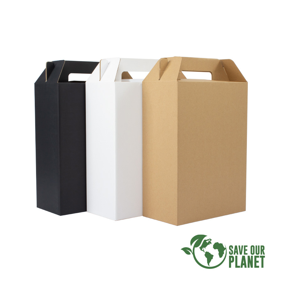 Caja Autoarmable con Asas, 26X35X13 Cm
