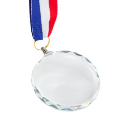 Imagen Alternativa Medalla Cristal Diamond con Cinta Tricolor 3