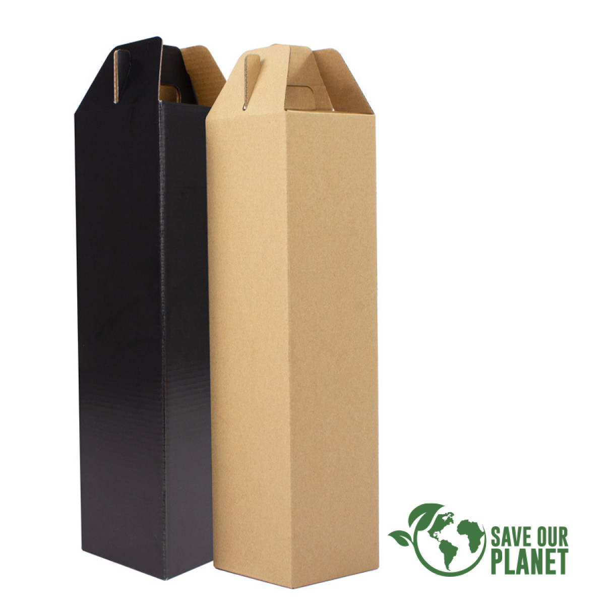 Caja Autoarmable con Asas, para 1 Botella de Vino