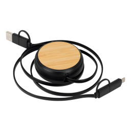 Imagen Alternativa Connect Multicargador Retráctil 4 en 1 de Abs/Bamboo 6