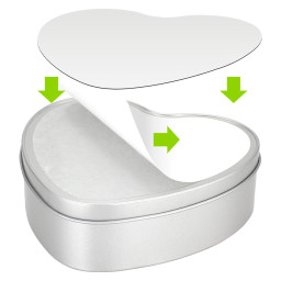 Imagen Alternativa Caja Metálica Corazón Sublimación 3