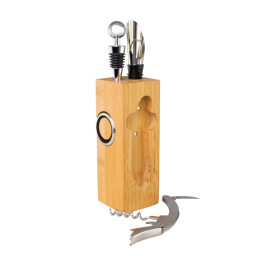 Imagen Alternativa Set de Vino Rectangular de Bamboo 3