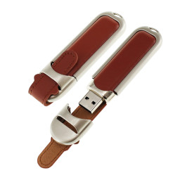 Imagen Alternativa Usb Pendrive 4Gb de Metal y Cuero 1