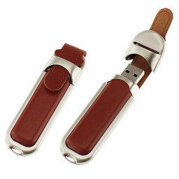 Imagen Alternativa Usb Pendrive 4Gb de Metal y Cuero 2