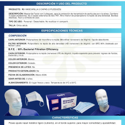 Imagen Alternativa Caja de 50 Mascarillas de 3 Capas No-Médica / B.f.e. 90% 5