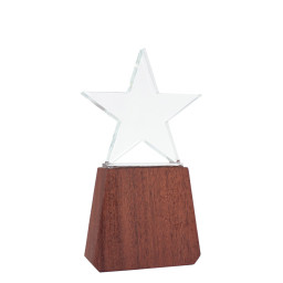 Imagen Alternativa Trofeo de Madera y Cristal Lonely Star 1
