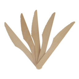 Imagen Alternativa Bolsa con 100 Cuchillos de Madera de Abedul 3