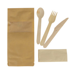 Imagen Alternativa Set de Cubiertos Sustentable Bolsa Zip 3