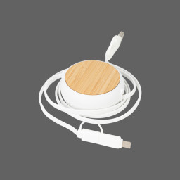 Imagen Alternativa Connect Multicargador Retráctil 4 en 1 de Abs/Bamboo 3