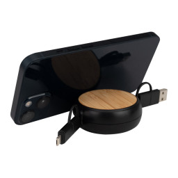 Imagen Alternativa Connect Multicargador Retráctil 4 en 1 de Abs/Bamboo 12