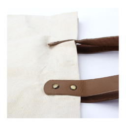 Imagen Alternativa Bolsa de Compras 10Oz Canvas Asas Cuero 8