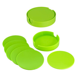 Imagen Alternativa Set de Posavasos Plásticos Redondos 8