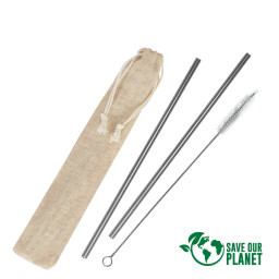 Imagen Alternativa Set Bombillas Metálicas en Estuche de Lino 1