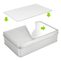 Imagen Alternativa Caja Metálica Rectangular Sublimación 3