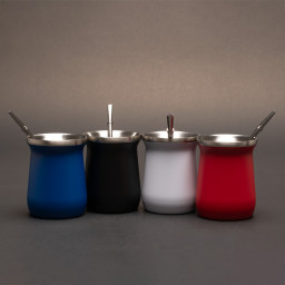 Imagen Alternativa Vaso Térmico Metálico Mate 300Ml. con Bombilla 3