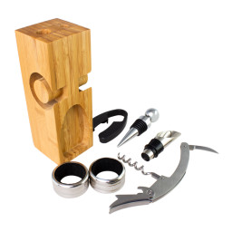 Imagen Alternativa Set de Vino Rectangular de Bamboo 6
