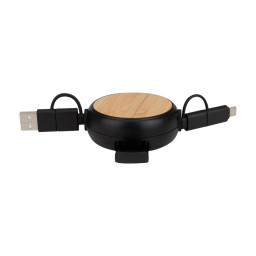 Imagen Alternativa Connect Multicargador Retráctil 4 en 1 de Abs/Bamboo 11