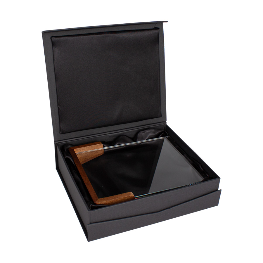 Trofeo Galvano de Madera y Cristal Spitz