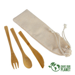 Imagen Alternativa Set de 3 Cubiertos de Bamboo 1