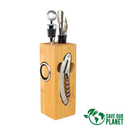 Imagen Alternativa Set de Vino Rectangular de Bamboo 1